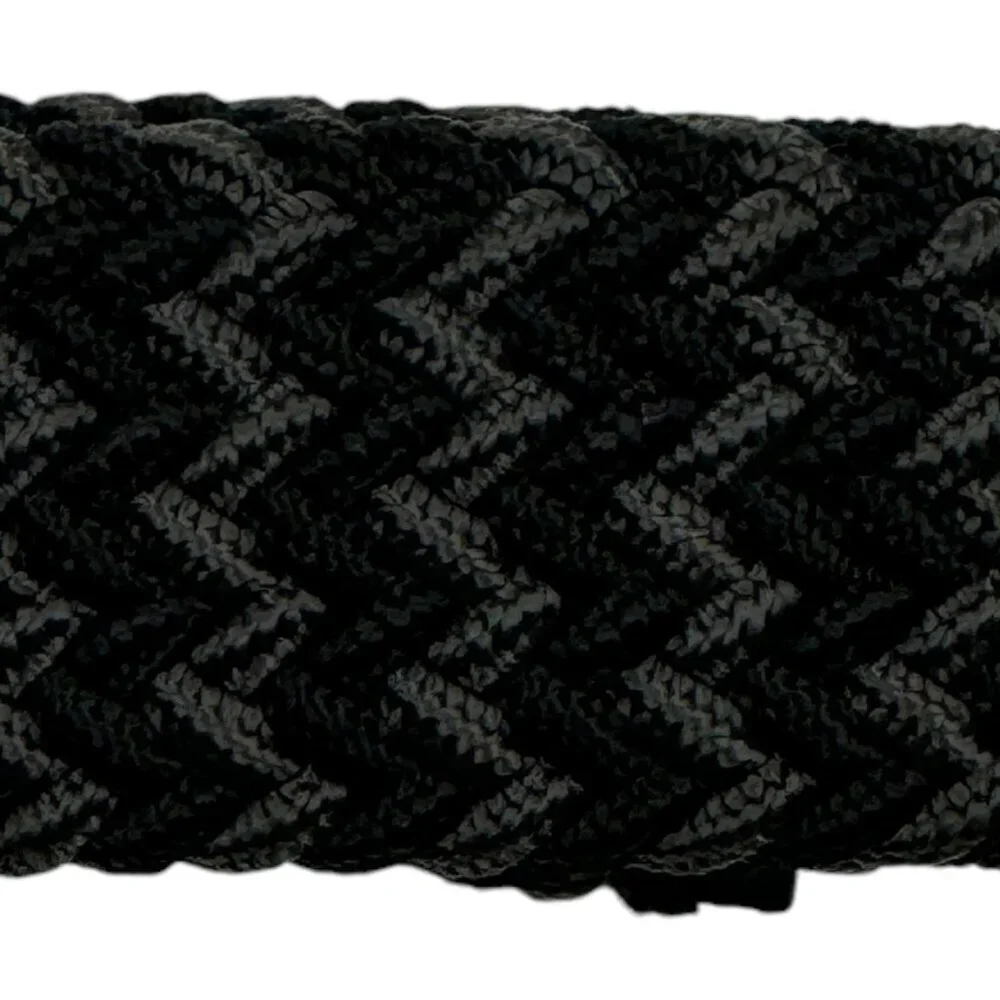 Gap Braided Elastic/Stretch Gray/Black Leather Belt Men's Size Medium